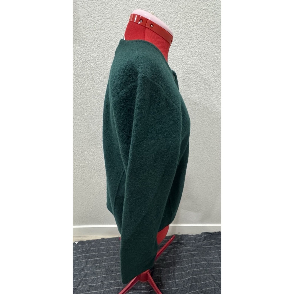 Pendleton Petite Emerald Green Wool Cardigan Butt… - image 3